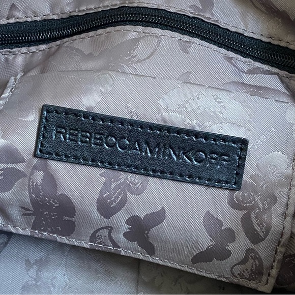 REBECCA MINKOFF REGAN pink leather black hardware top handle zipper closure bag - Picture 10 of 11